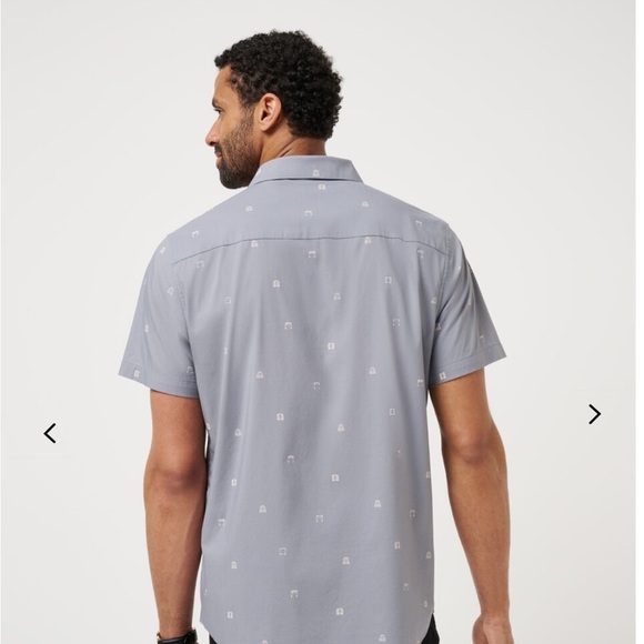 Travis Mathew Gray Casual Button Down Shirt - Picture 4 of 6